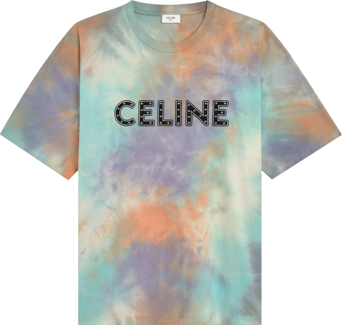 Celine Tie-Dye & Studded-Logo T-Shirt | INC STYLE