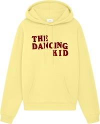 Celine Pale Yellow Dancing Kid Logo Hoodie