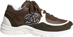 Chanel Brown Suede Sneakers