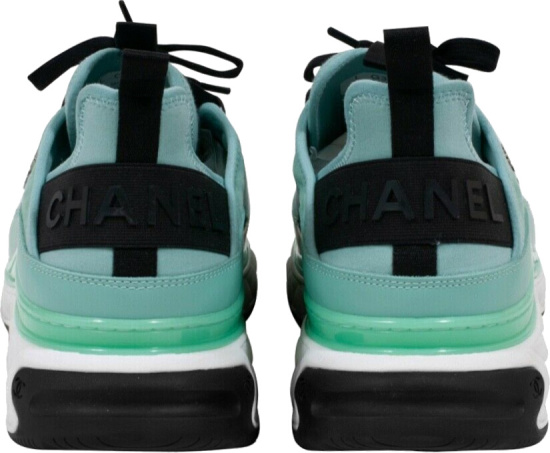 Chanel Teal Low Sneakers