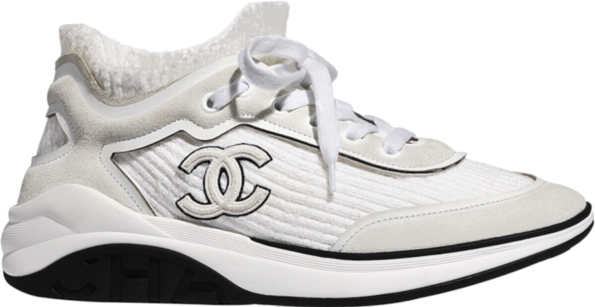Chanel White Cashmere Sock-Sneakers | Incorporated Style