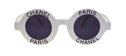 Chanel White Round 'Chanel Paris' Sunglasses | Incorporated Style