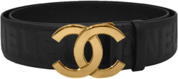 Chanel X Pharrell Black Leather Belt