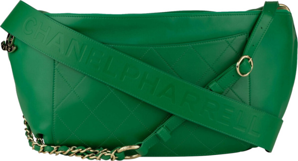 Chanel X Pharrell Green Leather Bag