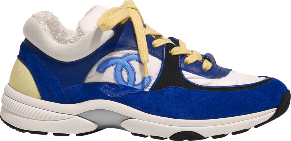 Chanel Blue, White, & Yellow Sneakers | Incorporated Style