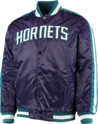 Charlotte Hornets Purple Satin Bomber Jacket
