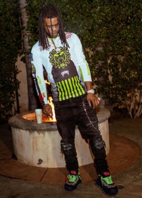 Chief Keef Shows Off Glogang Merch In Amiri Jeans And Off White Odsy Sneakers