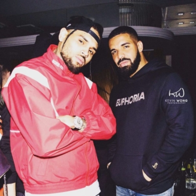Chris Brown With Drake Wearinga Ss19 Supreme Red Goretex Jacket