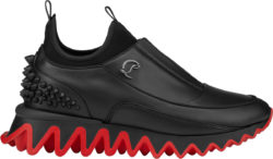 All Black Slip-On 'Sharkyloub' Sneakers