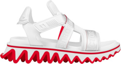 Christian Louboutin White Summer Loubishark Sandals