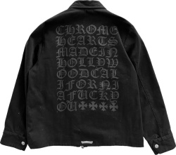 Chrome Hearts Black Back Logo Print Workwear Jacket