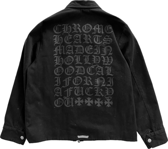 Chrome Hearts Black Back Logo Zip Jacket | INC STYLE