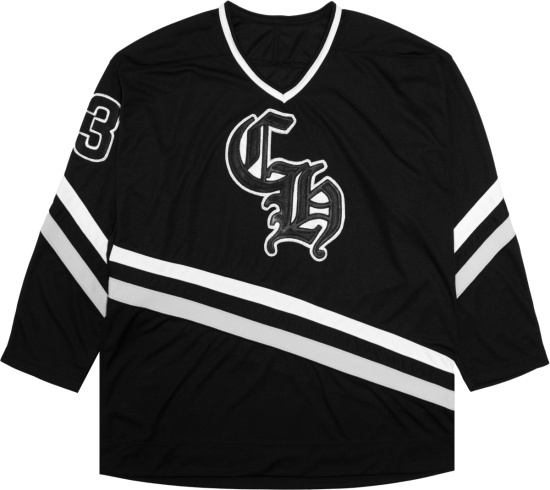 Chrome Hearts Black Ch Cross Hockey Jersey