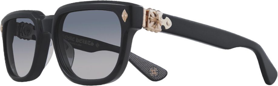 Chrome Hearts Black Gold Sitonit Sunglasses Incorporated Style