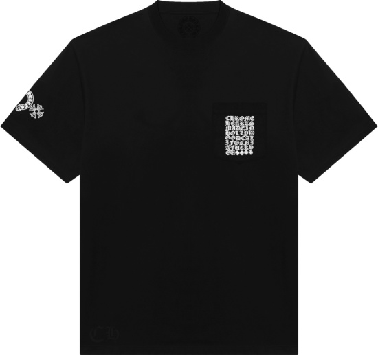 Chrome Hearts Black Grid Logo Pocket T Shirt