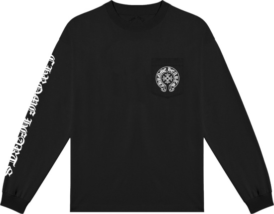 Chrome Hearts Black Horseshoe Pocket Long Sleeve T-Shirt | INC STYLE