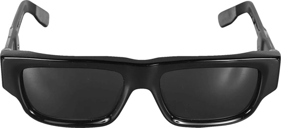 Chrome Hearts Black Rectangular Girth Quake Sunglasses