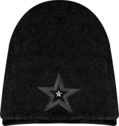 Chrome Hearts Black Star Patch Beanie Hat
