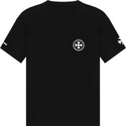 Chrome Hearts Circled Cross Logo Black T Shirt