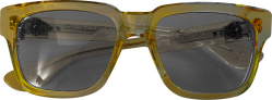 Chrome Hearts Dark Green Clear Frame Square Sunglasses