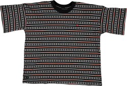 Grey & Black Cross Stripe T-Shirt