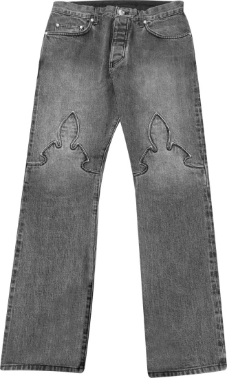 Chrome Hearts Grey Fleurknee Jeans