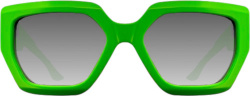 Neon Green Square 'Idhitit' Sunglasses