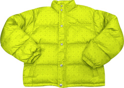 Chrome Hearts Neon Yellow Monogram Puffer Jacket