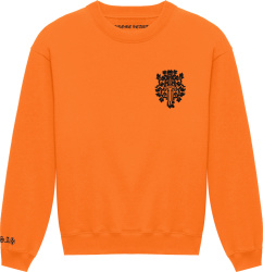 Chrome Hearts Orange And Black Dagger Logo Sweatshirt