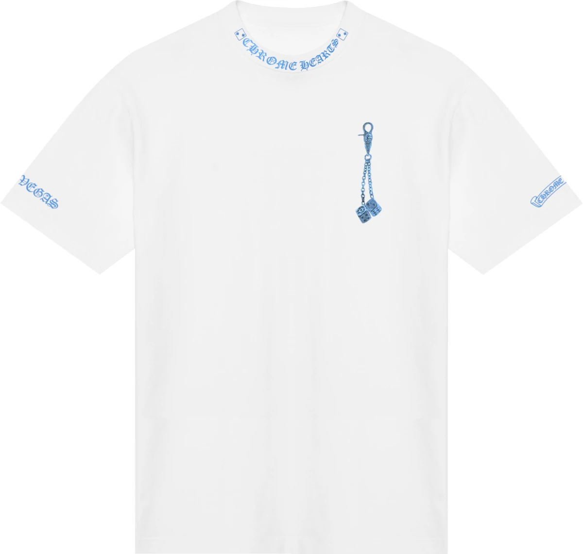 Chrome Hearts White Dice Logo Vegas T Shirt