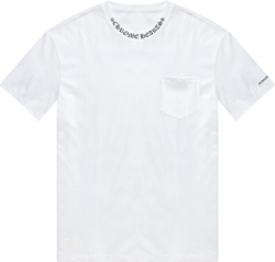 Chrome Hearts White Pocket T Shirt With Collar Logo Print