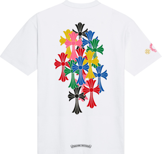 Chrome Hearts Whtie And Multicolor Cross T Shirt