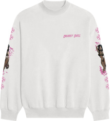 Chrome Hearts X Deadly Doll White Pin Up Sweatshirt