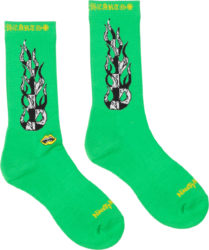 Chrome Hearts X Matty Boy Neon Green Flame Socks