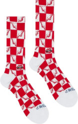 Chrome Hearts X Matty Boy Red Checkered 99eyes Socks