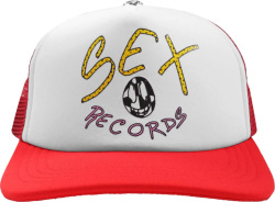 Chrome Hearts x Matty Boy Red & White 'Sex Records' Trucker Hat