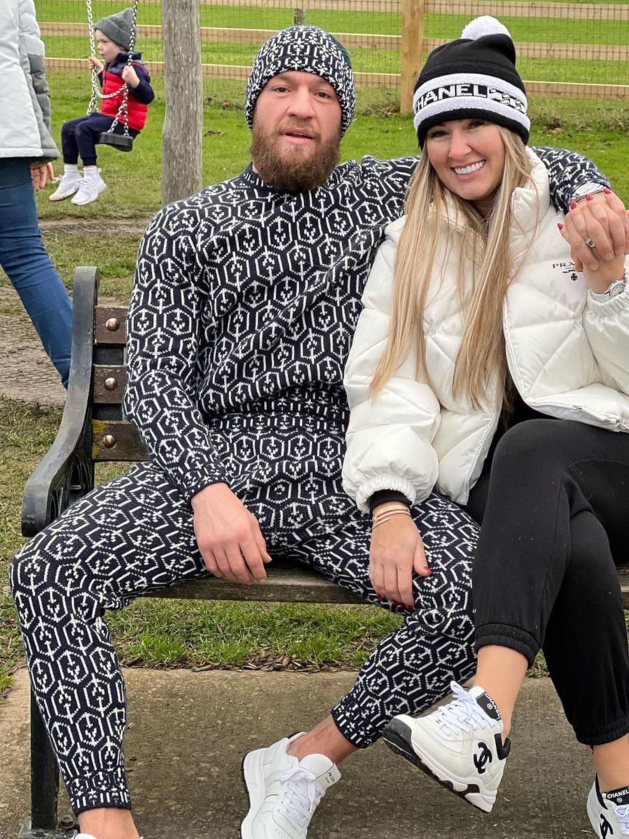 Conor McGregor Wearing an All Navy Patterned Prada Outfit