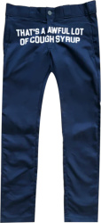 Cough Syrup X Dickies Navy Blue Logo Work Pants