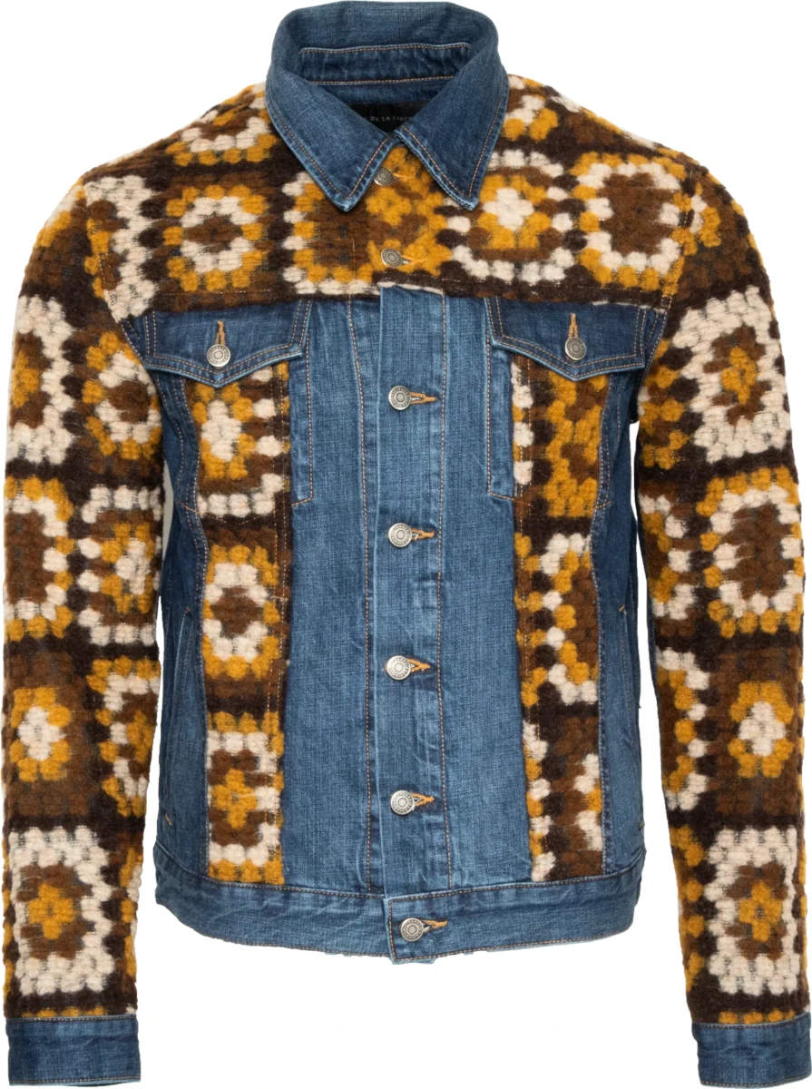 Cout De La Liberte Jimmy Crochet Wool Denim Jacket