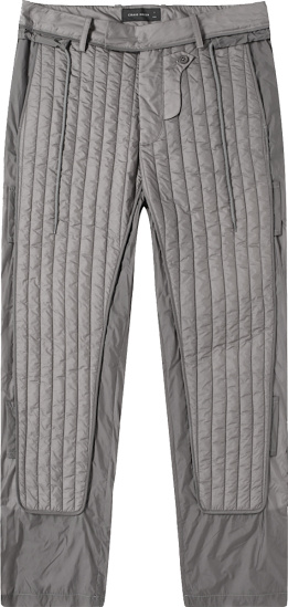 Craig Green Dark Grey Quilted Panel Skin Pants