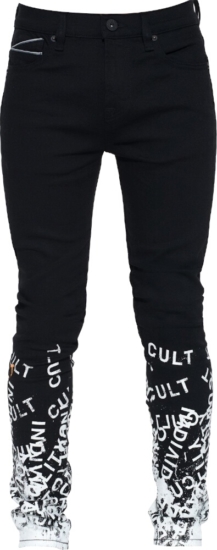 Cult Print Black Jeans