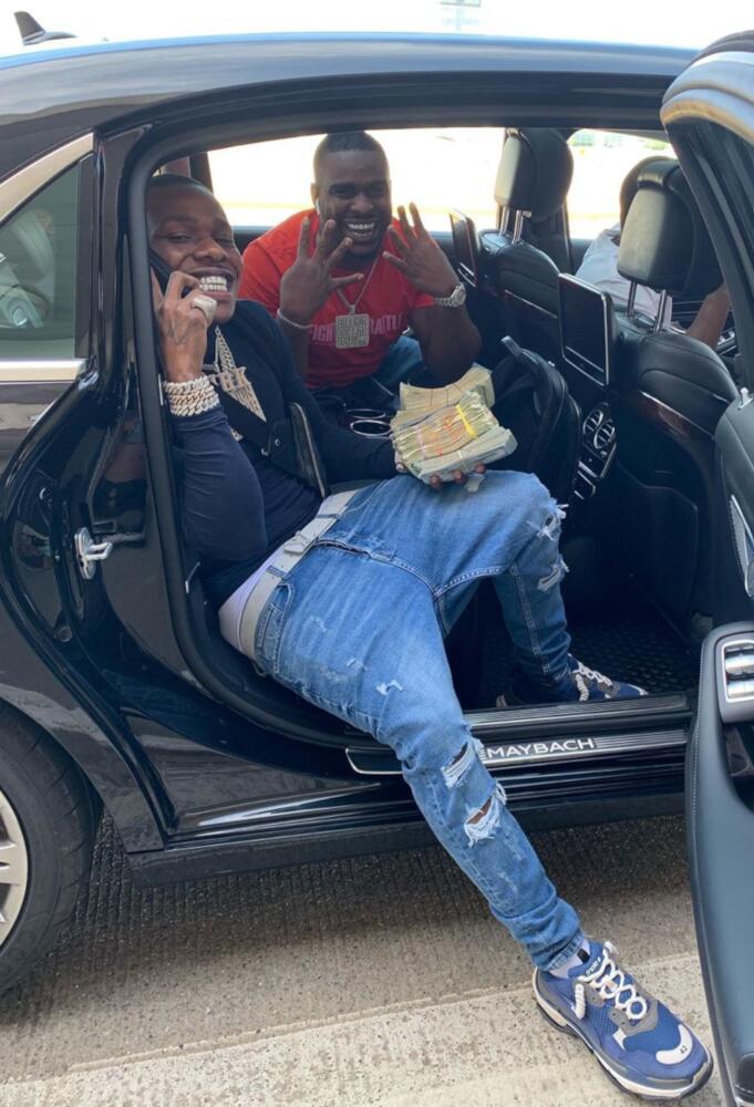 DaBaby in Pittsburgh, PA Wearing LV Leather & Triple S's