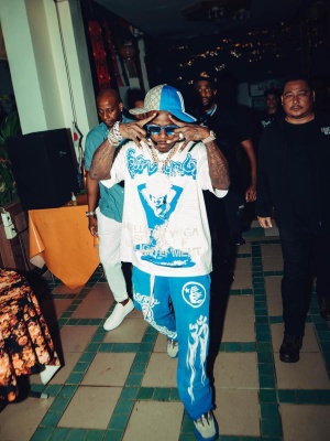 Dababy Wearing A Gucci X Adidas Hat With Lv Sunglasses A Hellstar T Shirt And Sweatpants And Yeezy Sneakers