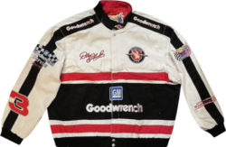 Dale Earnhardt Vintage White Red Black Vintage Goodwrench Racing Jacket