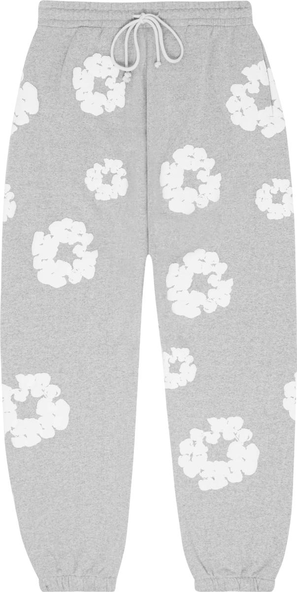 Denim Tears Grey Cotton Wreath Sweatpants | INC STYLE