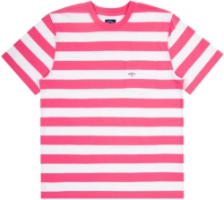 Designer Mens Pink And White Striped T Shrit Mad By Noah