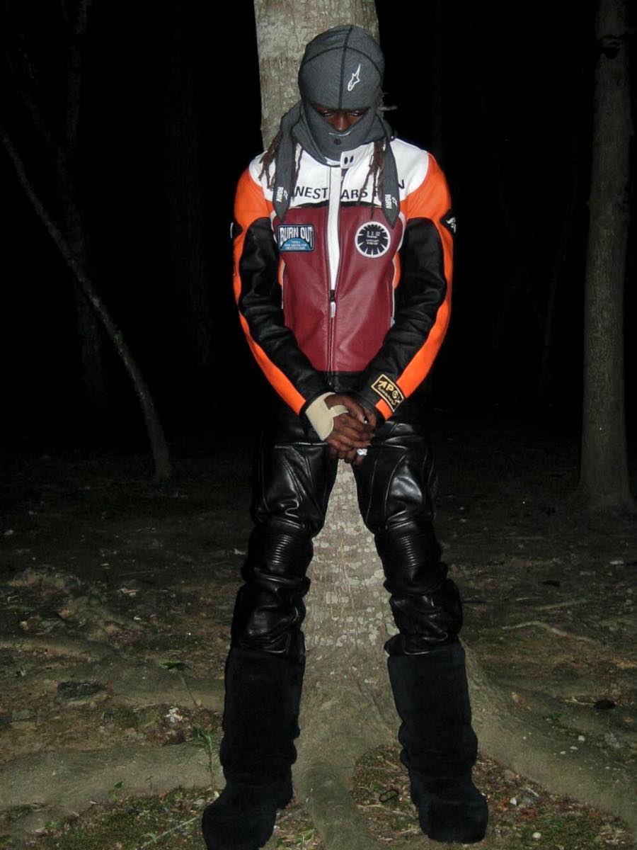 Destroy Lonely Grey Balaclava, Alpinestars Leather Jacket & Black