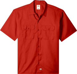 Red Short Sleeve Work Shirt