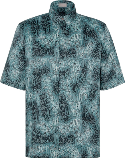 Dior x Shawn Teal Swirl Gradient Shirt | Incorporated Style