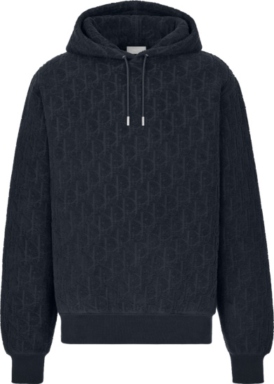 Dior Navy Terry Oblique Hoodie | INC STYLE